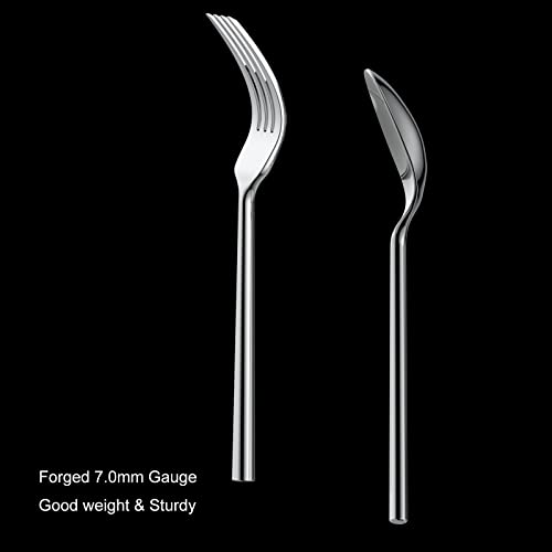 Potter 20 Piece Forged Silverware Set Stainless Steel Flatware Set Cutlery Set (12.5 Count)