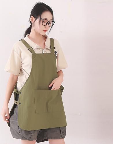 Waterproof Reversible Adjustable Bib Apron with 3