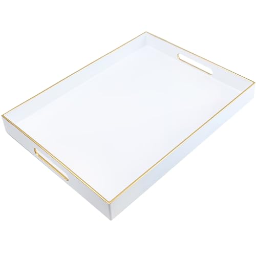 White Plastic Serving Tray for Ottoman