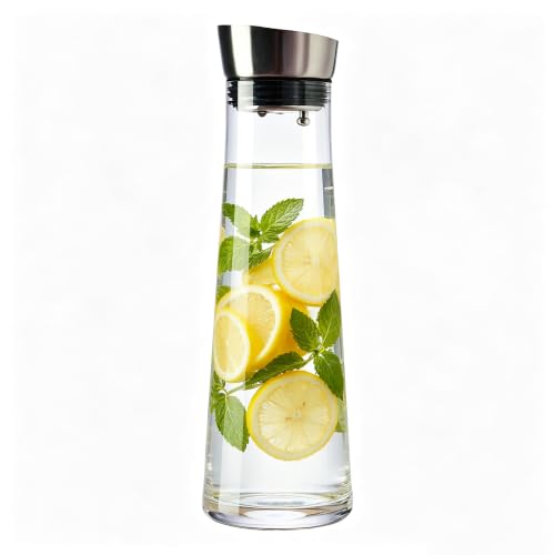 Glass Water Carafe with Lid
