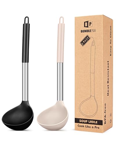 Silicone Soup Ladle Spoon Kitchen Utensils (2 Count)