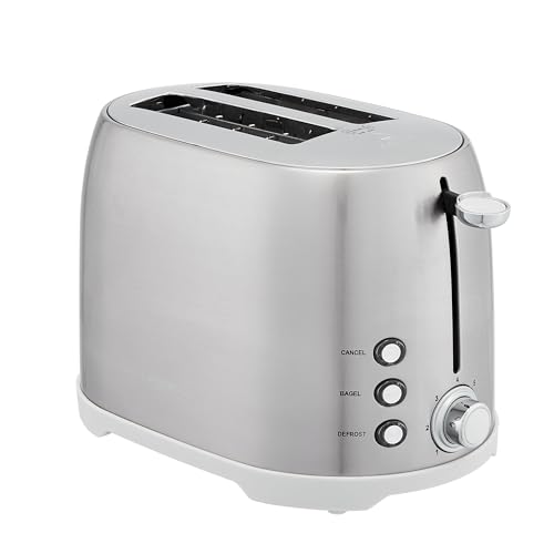 2 Slice Cool Touch Stainless Steel Toaster with 7 Browning Settings