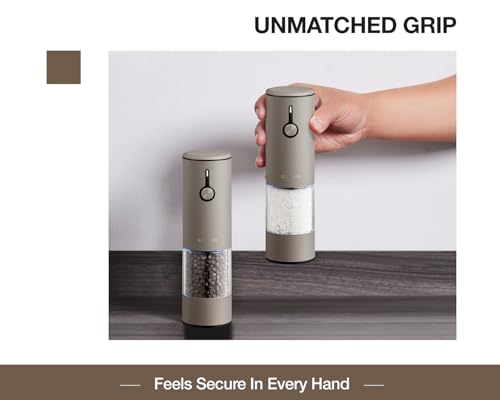 Stainless Steel Rechargeable Electric Salt and Pepper Grinder Set