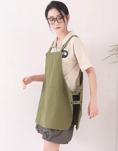Waterproof Reversible Adjustable Bib Apron with 3