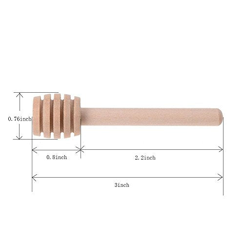 24 Pack Mini Wooden Honey Dipper Sticks