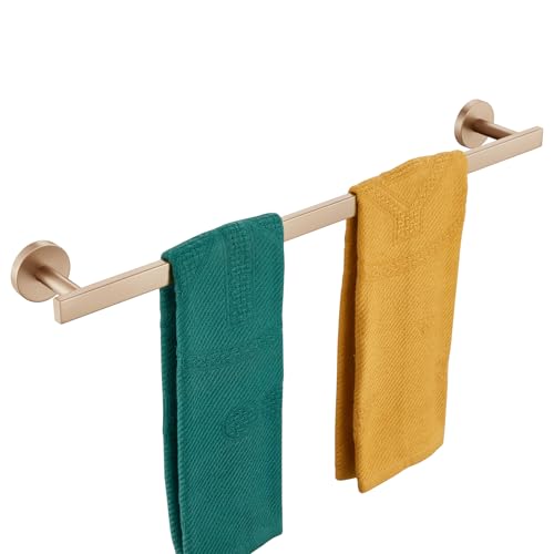 24 Inch Bathroom Towel Rack Bath Towel Bars Kitchen Towel Holder Towel Rails Wall Mounted SUS304 Champagne Bronze Stainless Steel AN4001CPG