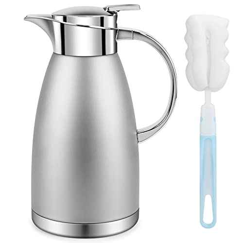 61oz Coffee Carafe Airpot Insulated Coffee Urn Stainless Steel Vacuum Thermal Pot Flask Dispenser for Coffee