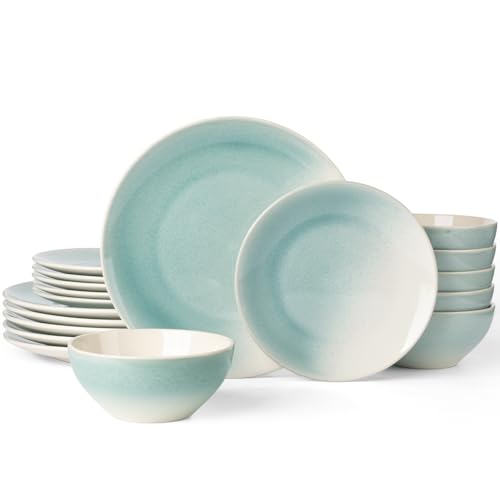 Ceramic Plates and Bowls Sets (18 Count)
