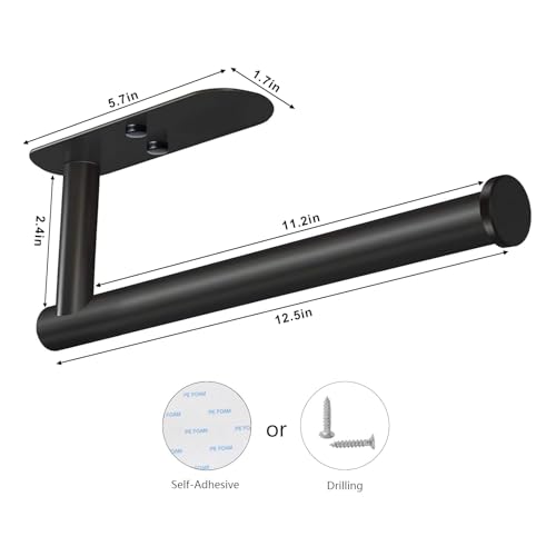 Adhesive Paper Towel Holder Under Cabinet Wall Mount for Kitchen Paper Towel
