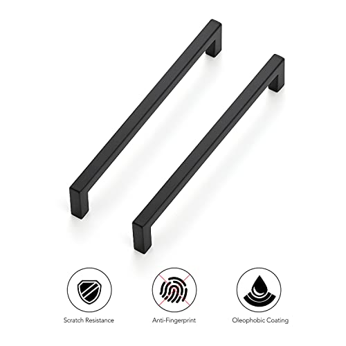 Matte Black Cabinet Handles Solid Cabinet Pulls 6 (5 Count)