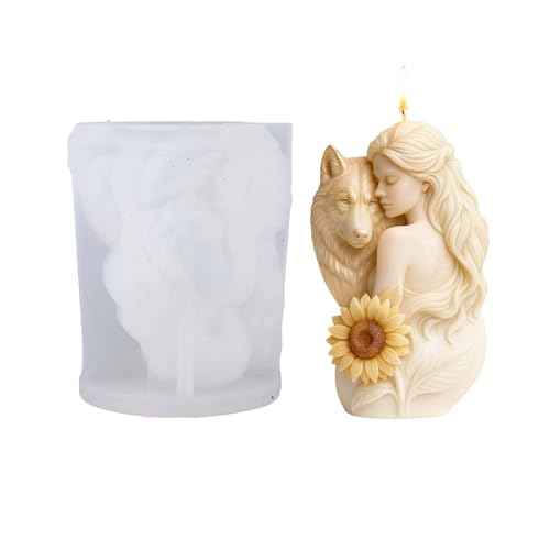 Wolf Angel Flower Mold