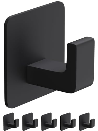 Square Self Adhesive Towel Hooks (6 Count)