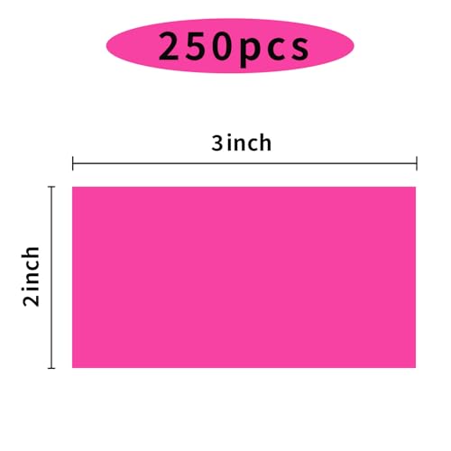 Neon Colored Labels Stickers 3 x 2 Inch