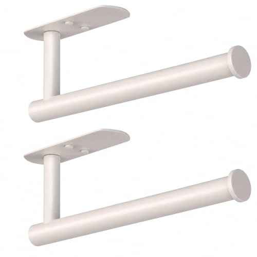 Adhesive Paper Towel Holder Under Cabinet Wall Mount for Kitchen Paper Towel (2 Count)