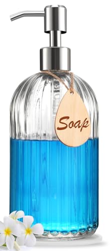 Thick Glass Soap Dispenser with Silicone Pad