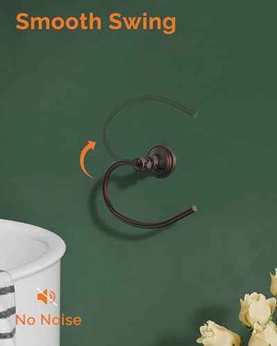 Towel Ring Wall Mount for Bathroom (2 Count)