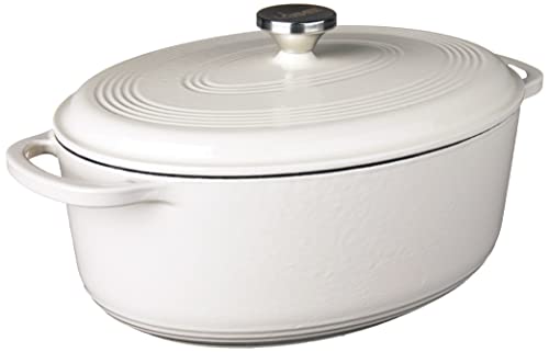 Enameled Cast Iron Oval Dutch Oven with Lid