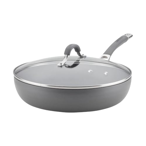 Radiance Hard Anodized Nonstick Deep Frying Pan with Lid