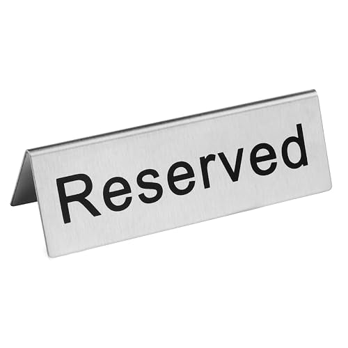 Stainless Steel Reserved Table Tent Sign (2 Count)