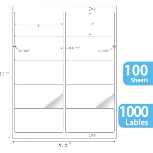 10 UP Sticker Labels (1000 Count)