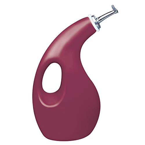 Solid Glaze Ceramics EVOO Olive Oil Bottle Dispenser with Spout