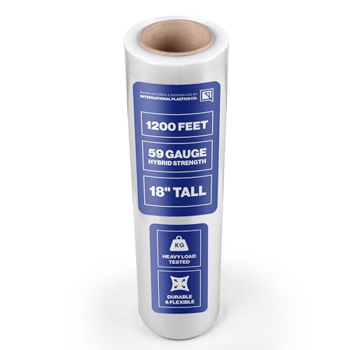 18" Plastic Stretch Film Wrap 1200 feet 500% Stretch Ability (1200 Foot)