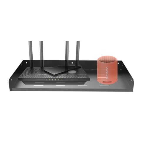 Metal Floating Wall Mounted Shelf Bracket 16.6" W for TV Box