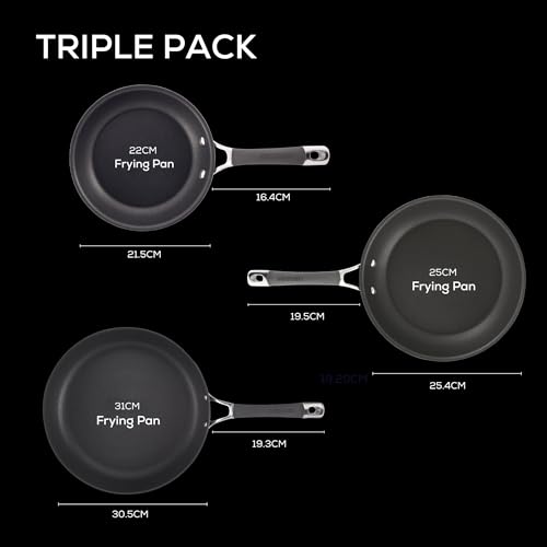 Radiance Hard Anodized Nonstick Frying Pan Set (3 Count)