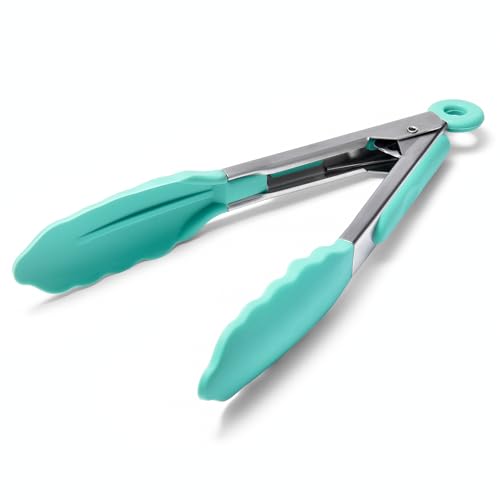 Kitchen Tongs with Silicone Tips for Cooking Serving