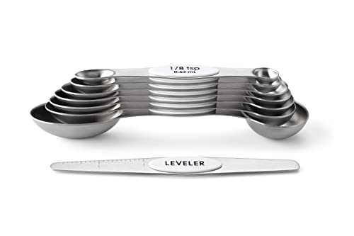 Stainless Steel 8 Magnetic Measuring Spoons for Kitchen