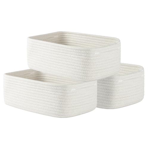 Small Woven Storage Basket for Organizing (3 Count)
