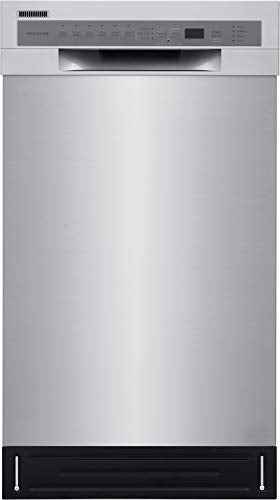 18 in. ADA Compact Front Control Dishwasher in Stainless Steel with Dual Spray Arms