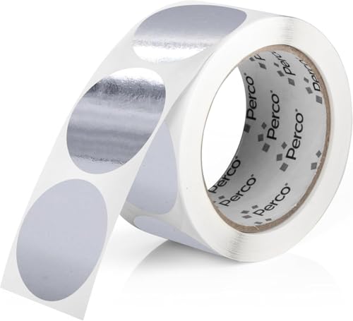 Metallic Silver Round Circle Dot Sticker 2