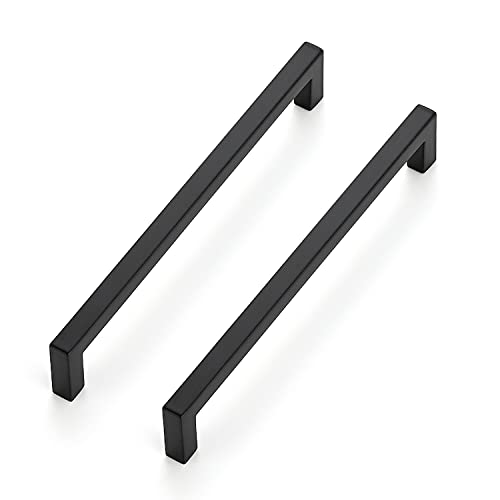 Matte Black Cabinet Handles Solid Cabinet Pulls 6 (5 Count)