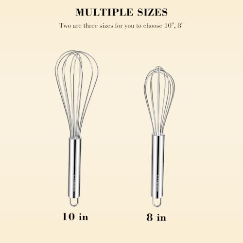 2 Pack Stainless Steel Whisk Set
