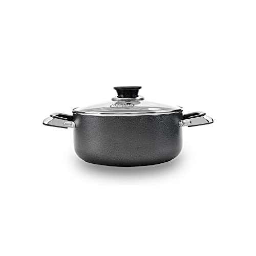 3 Quart Non stick Stock Pot with Tempered Glass Lid and Carrying Handles
