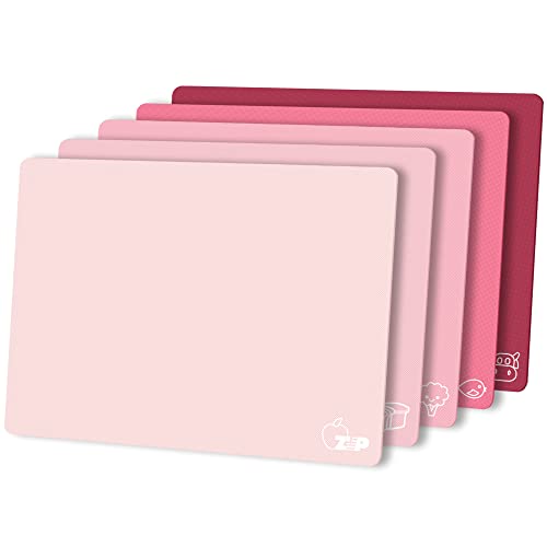 Flexible Plastic Cutting Board Set of 5 Gradient Color (5 Count)