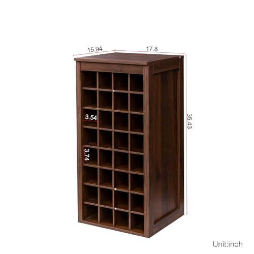 8 Tier Freestanding Wine Rack Wood