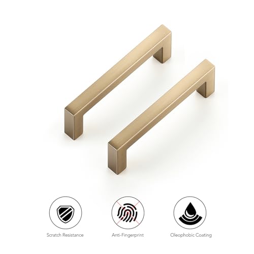 Champagne Bronze Cabinet Handles Solid Cabinet Pulls 3 Inch 15 Pack (15 Count)