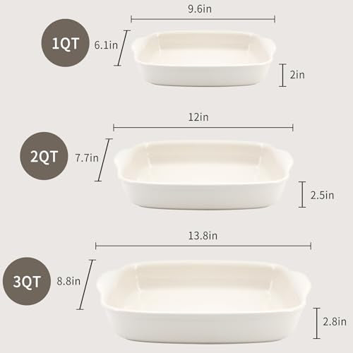 Ceramic Baking Dishes Set of 3 (3 Count)