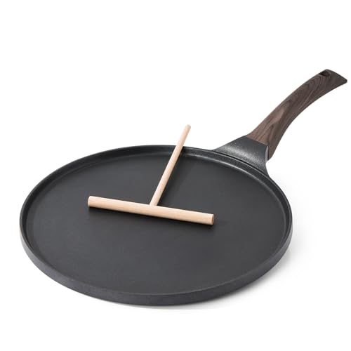 12 Inch Nonstick Crepe Pan Granite Coating Pancake Pan Black