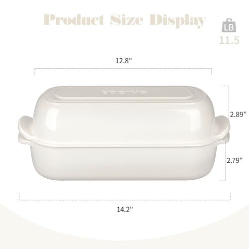 Enameled Cast Iron Loaf Pan with Lid