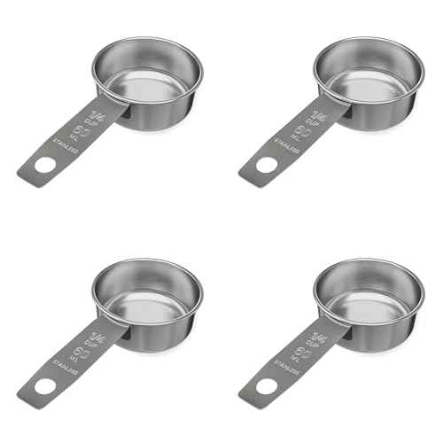 1 4 Cup Stainless Steel Measuring Cup (4 Count (1/4 Cup))