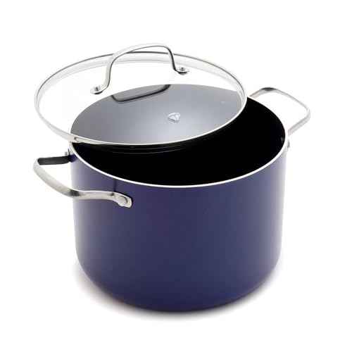 8QT Diamond Infused Ceramic Nonstick Stockpot with Lid