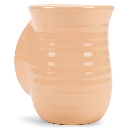 Ribbed 14 ounce Ceramic Stoneware Handwarmer Mug