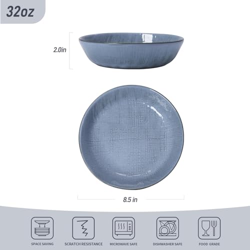Moonlight 8.5 Inch Pasta Bowls Set of 4 (4 Count)