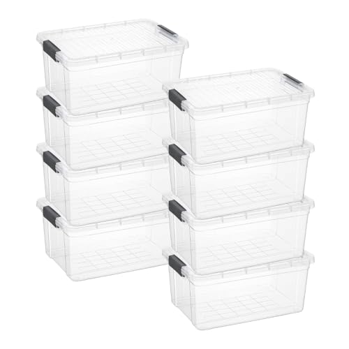 Storage Bins with Lids (8 Count)