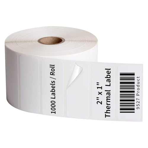 2" x 1" Sticker Labels Direct Thermal Labels 1000 Labels Per Roll (1000 Count)