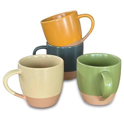 Ceramic Artisan Matte Large Latte Mug Set of 4 (4 Count)