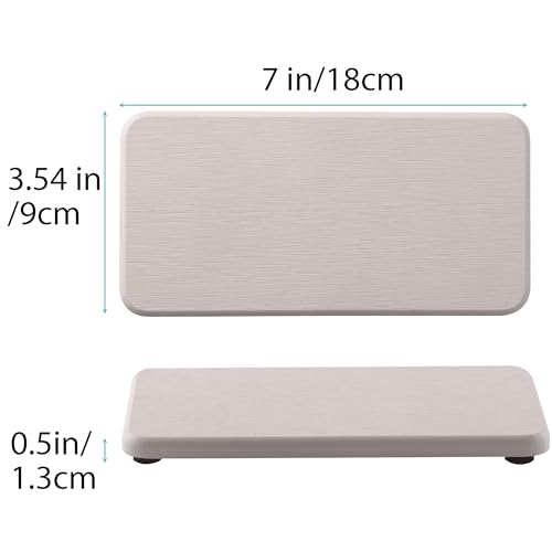 2Pcs Stone Soap Trays Water Absorbing Diatomite Coaster (2 Count)